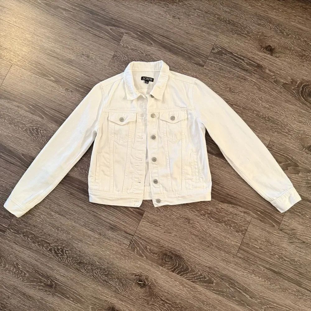 J. Crew White Denim Jacket